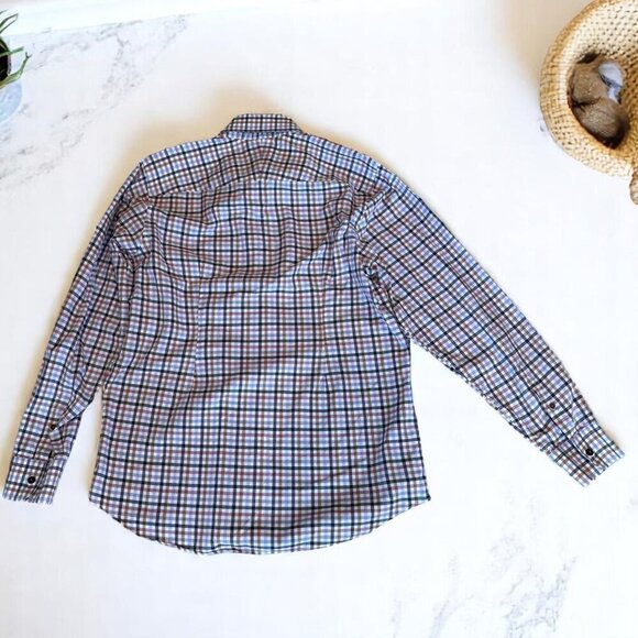 Robert Talbott Trim Fit Plaid Button Down Shirt Size Large 100% Cotton - Picture 11 of 16